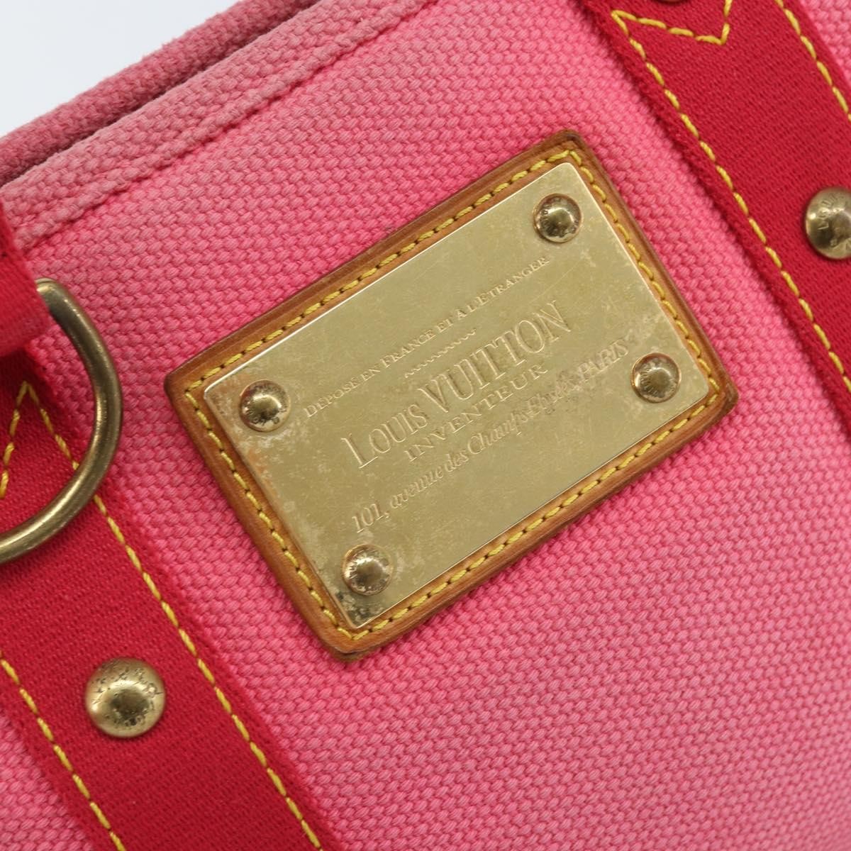 Louis Vuitton Antigua Tote Canvas Pink Canvas Handbag (Pre-Owned)