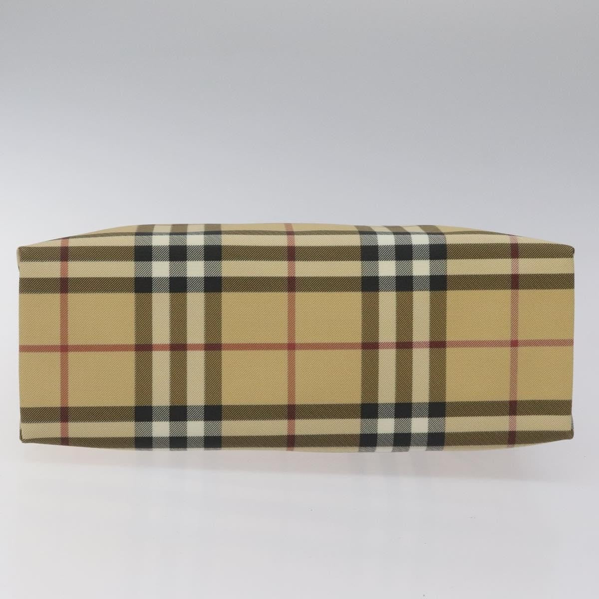 Burberry Nova Check Handbag Nova Check Canvas Beige Canvas Handbag (Pre-Owned)