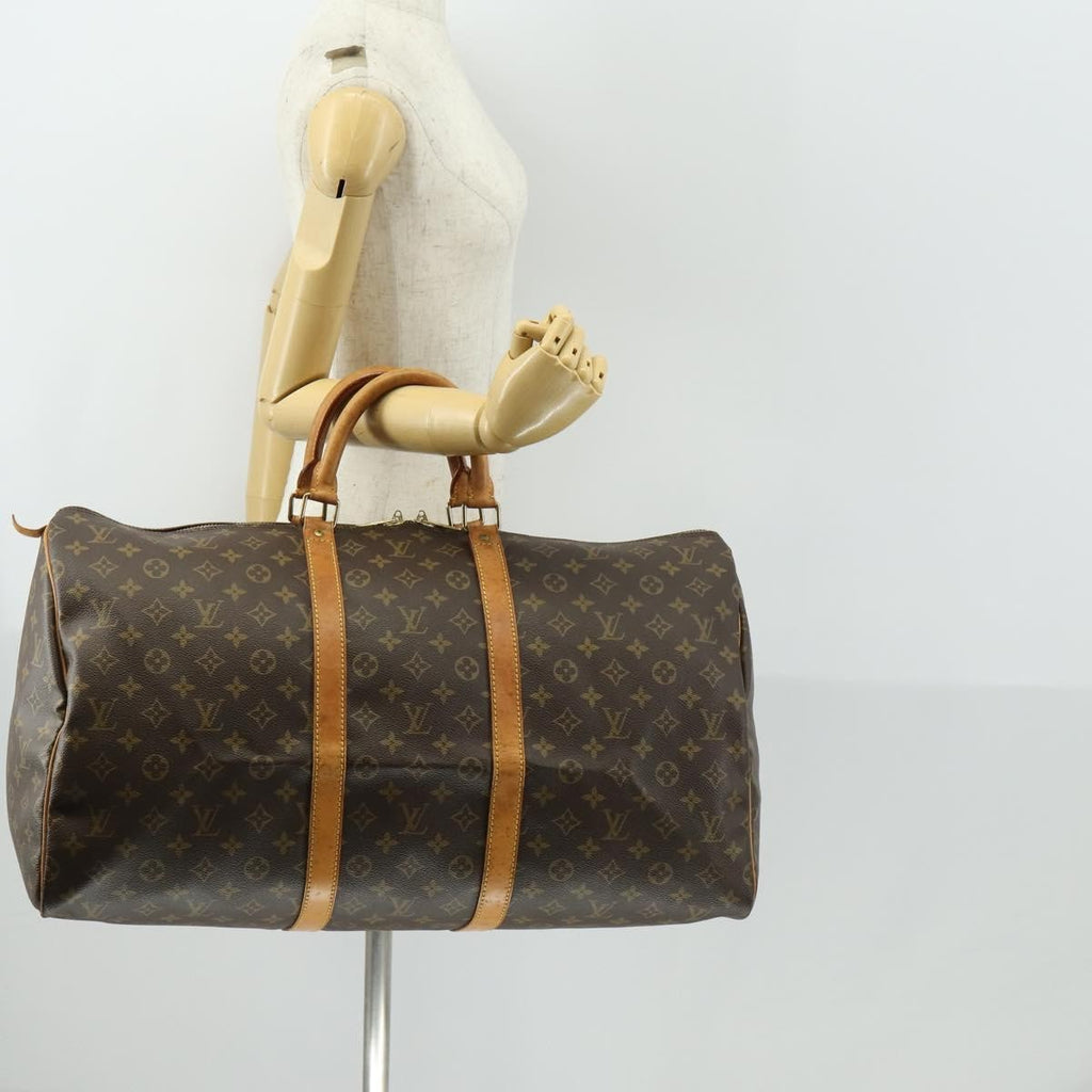 Louis Vuitton Keepall Bag Monogram Canvas Brown Canvas Travel Bag Bag (Pre-Owned)