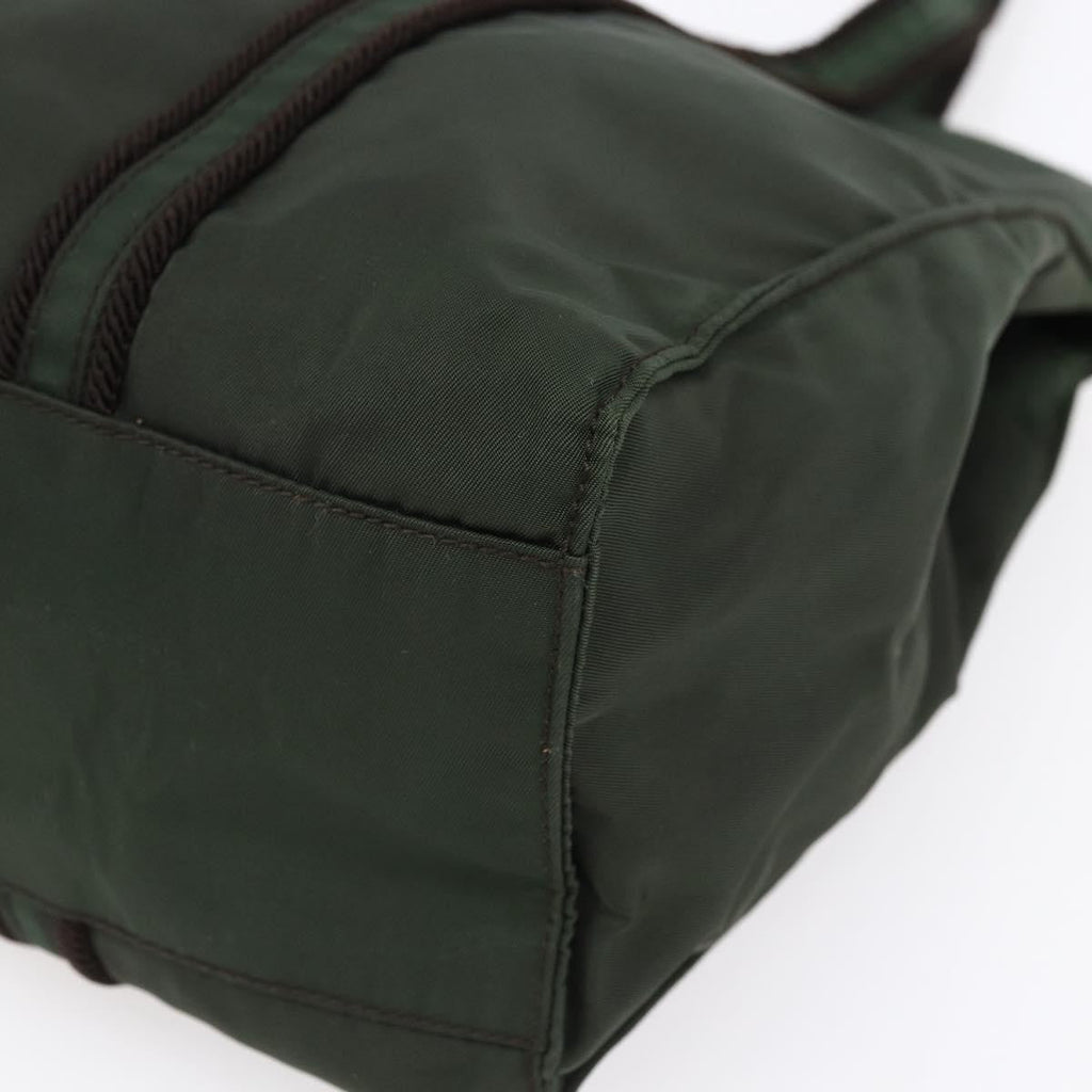 Prada Vintage Tote Tessuto Khaki Nylon Tote Bag Bag (Pre-Owned)