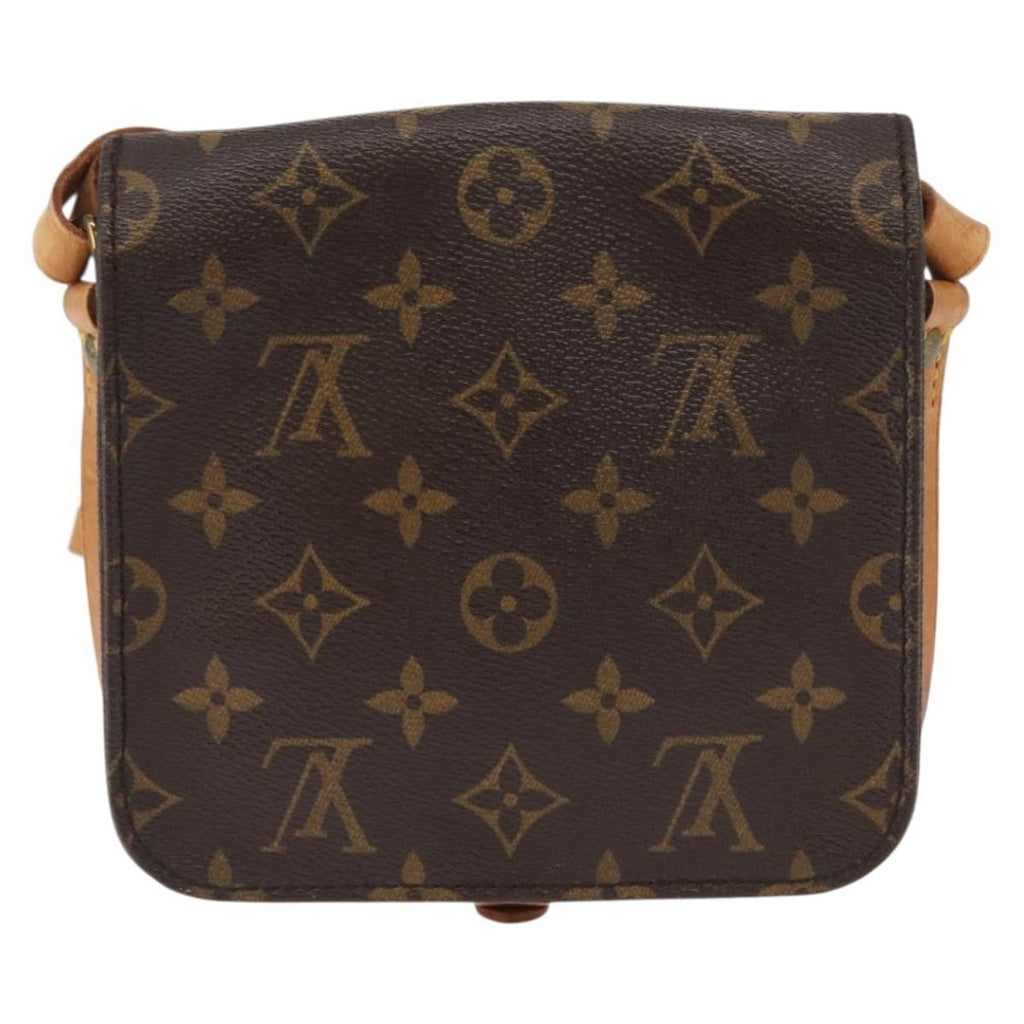 Louis Vuitton Cartouchiere Handbag Monogram Canvas Brown Canvas Shoulder Bag Bag (Pre-Owned)