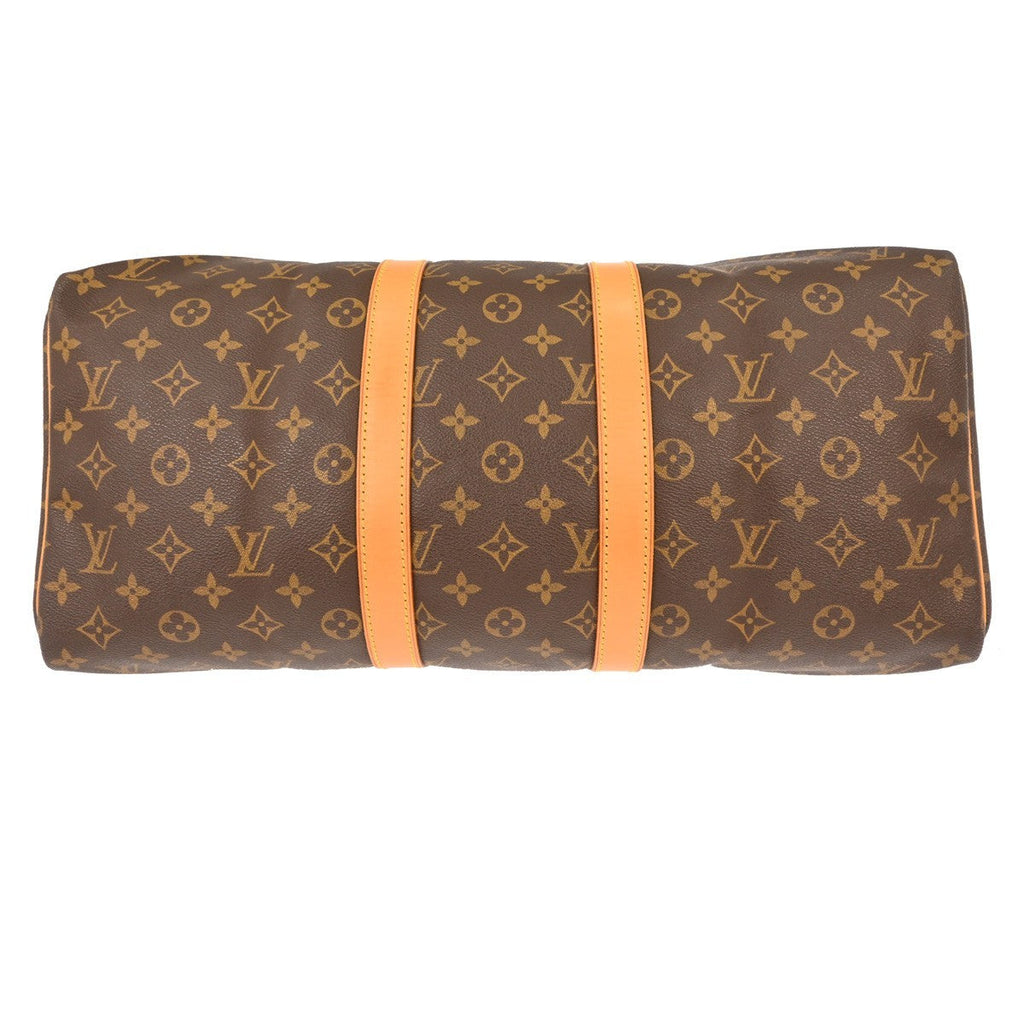 Louis Vuitton Keepall Bag Monogram Canvas Brown Canvas Travel Bag Bag (Pre-Owned)