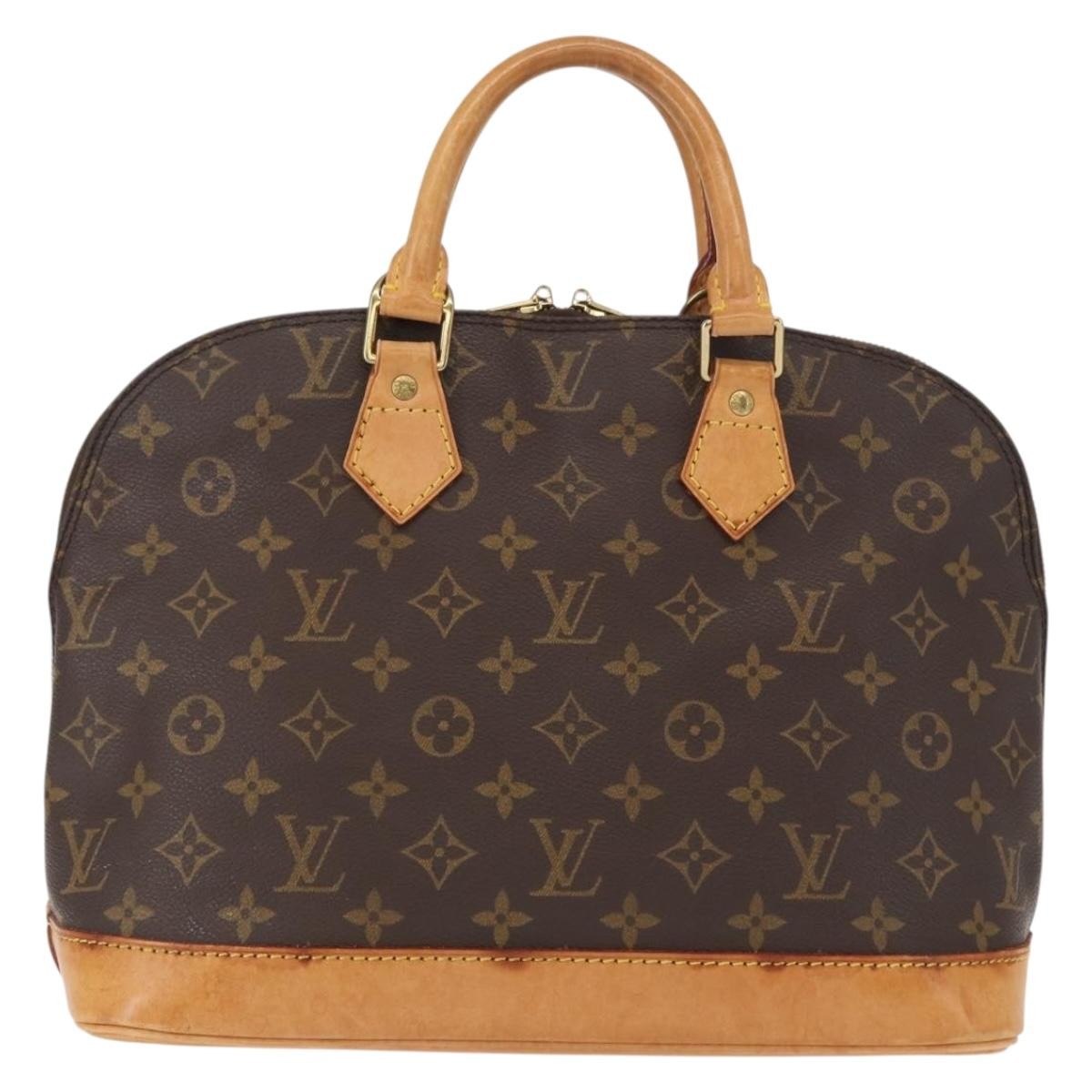 Louis Vuitton Alma Handbag Monogram Canvas Brown Canvas Handbag (Pre-Owned)