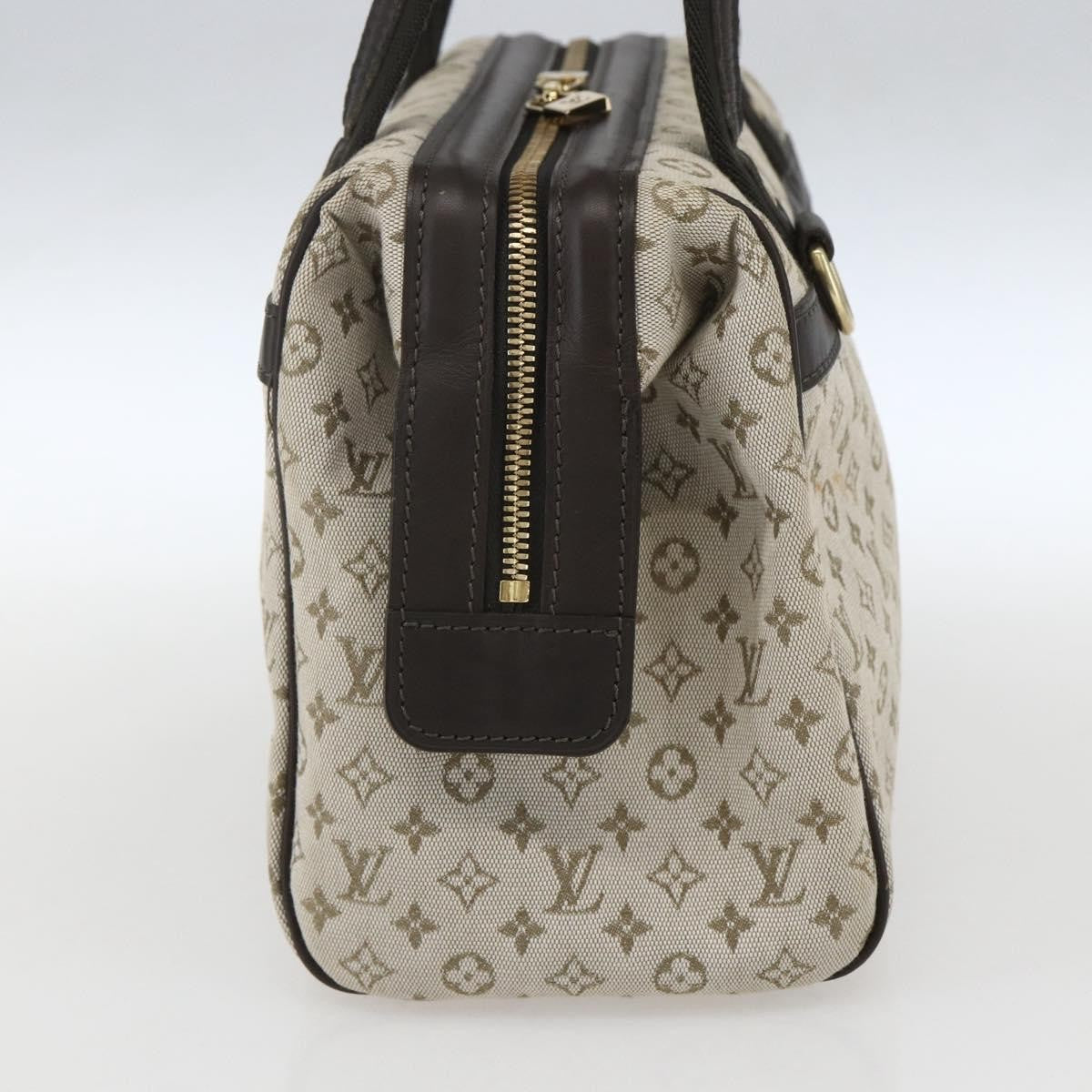 Louis Vuitton Josephine Handbag Mini Lin Khaki Canvas Handbag (Pre-Owned)