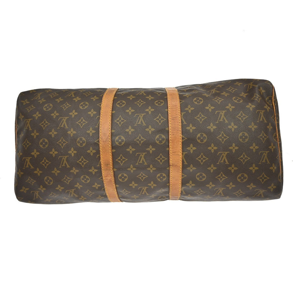 Louis Vuitton Keepall Bag Monogram Canvas Brown Canvas Travel Bag Bag (Pre-Owned)