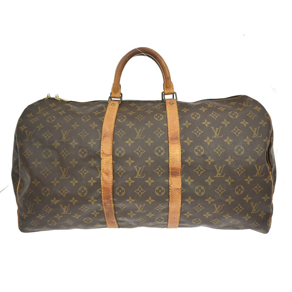 Louis Vuitton Keepall Bag Monogram Canvas Brown Canvas Travel Bag Bag (Pre-Owned)