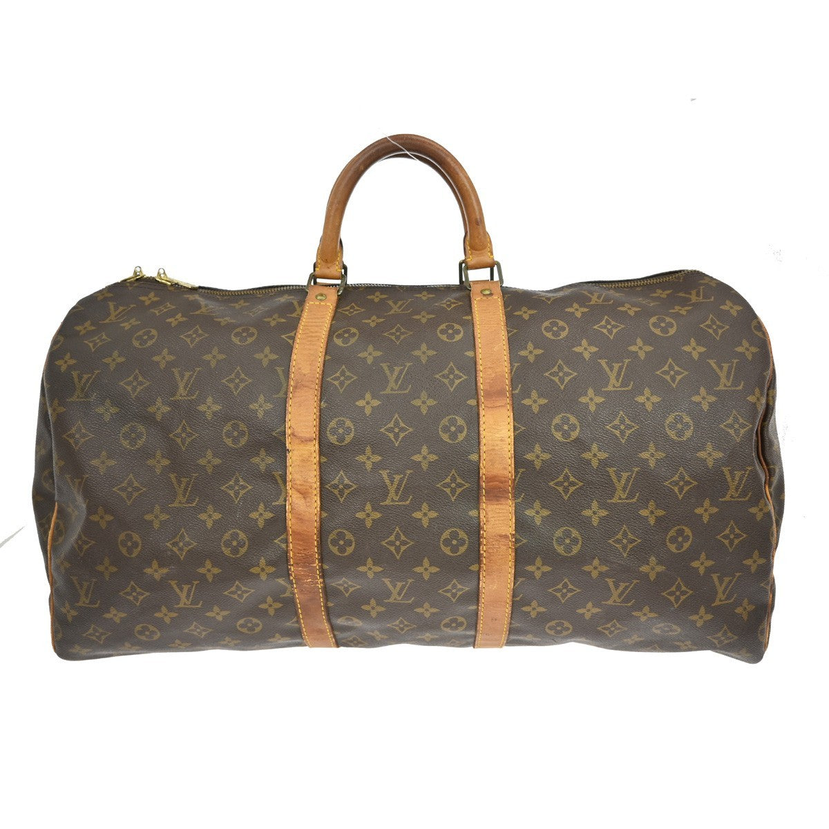 Louis Vuitton Keepall Bag Monogram Canvas Brown Canvas Travel Bag Bag (Pre-Owned)