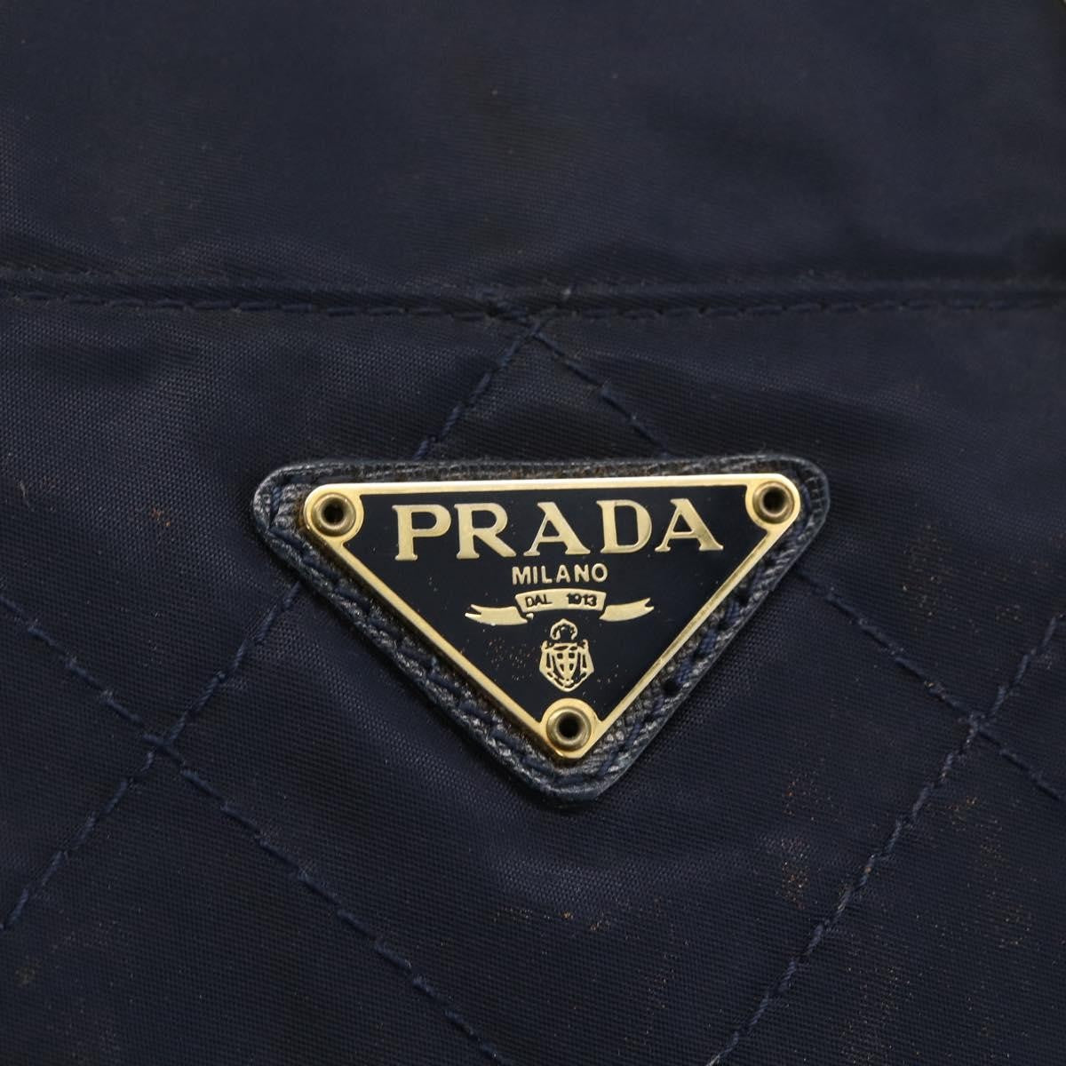 Prada Re-Edition 1995 Chain Tote Quilted Re-Nylon Navy Nylon Shoulder Bag Bag (Pre-Owned)