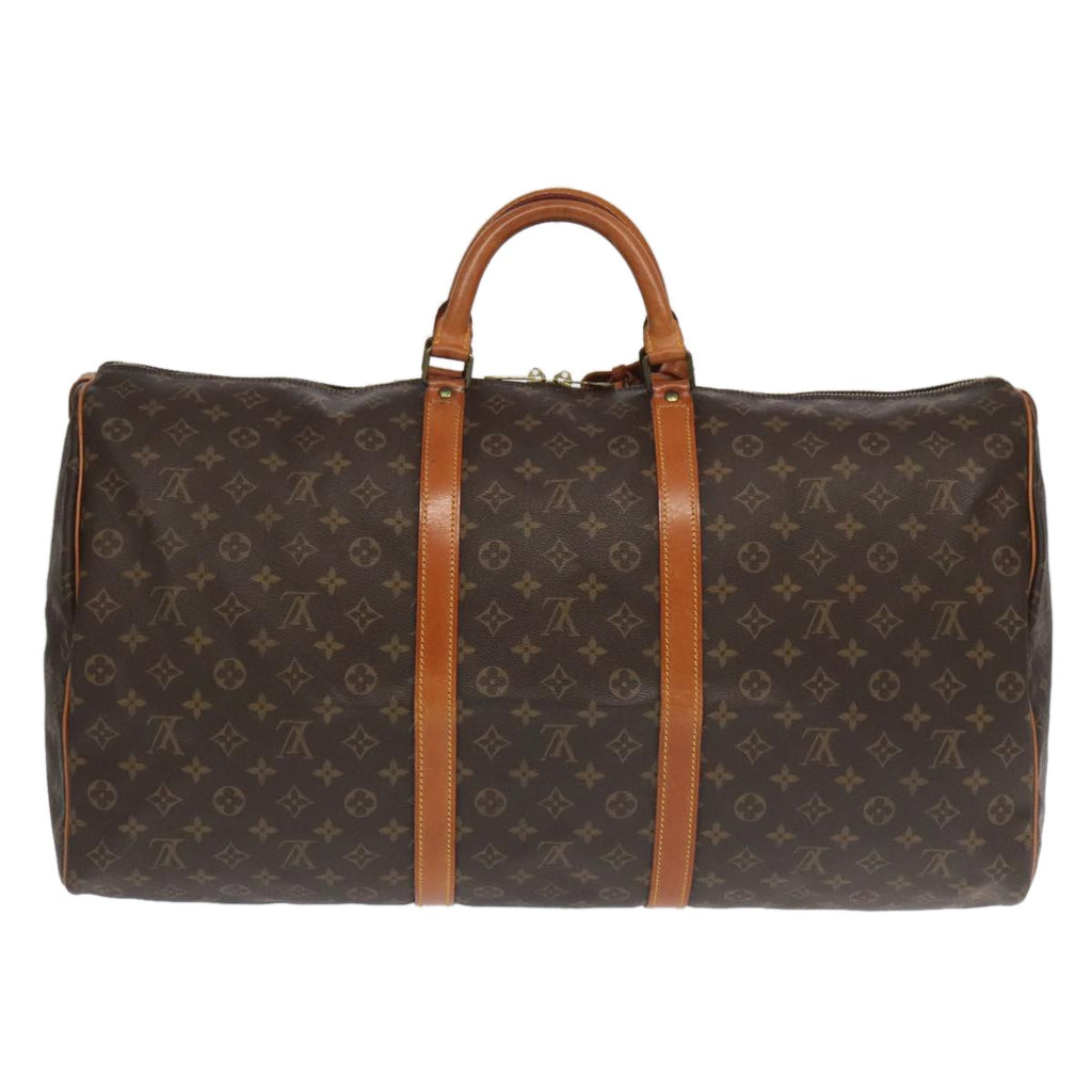 Louis Vuitton Keepall Bag Monogram Canvas Brown Canvas Travel Bag Bag (Pre-Owned)