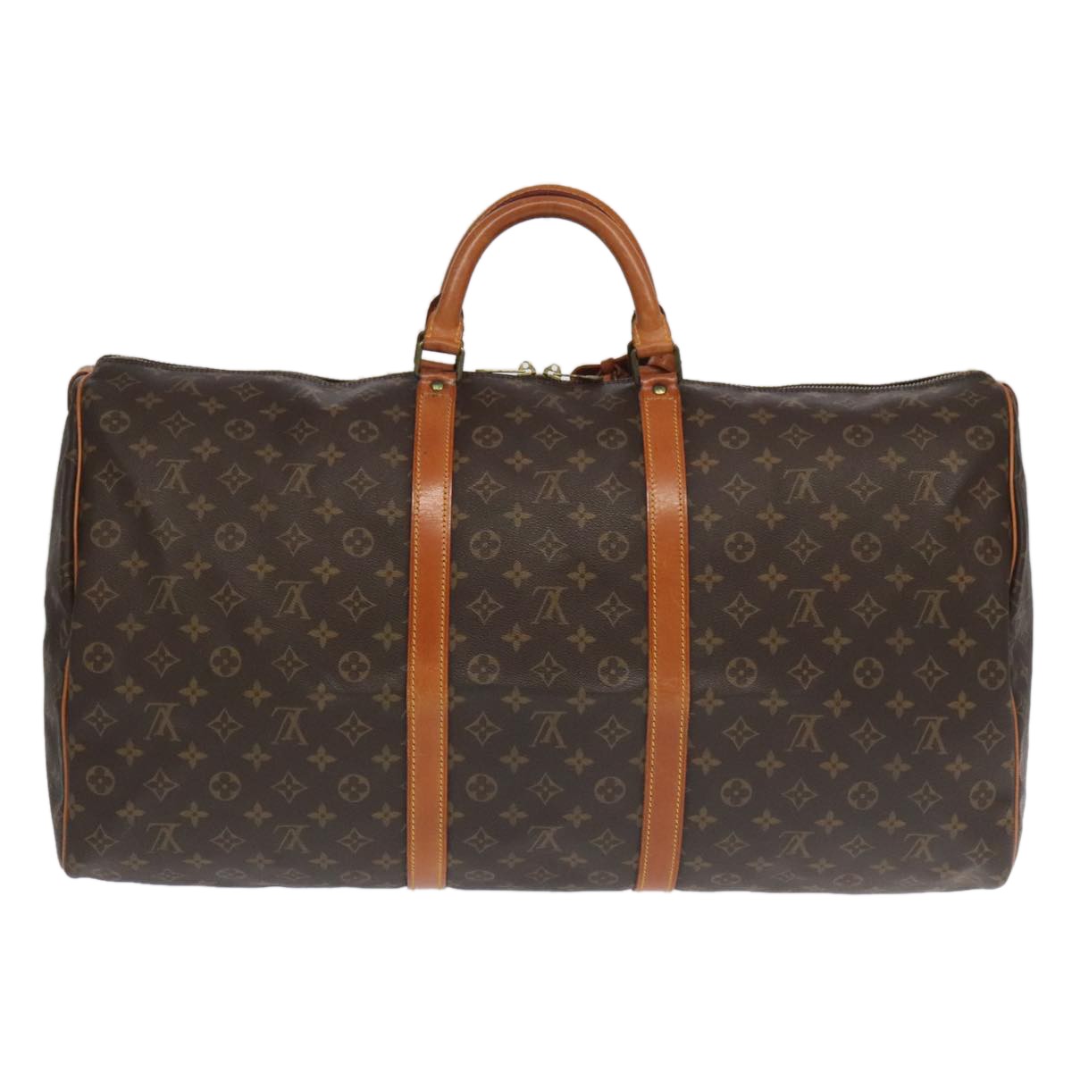 Louis Vuitton Keepall Bag Monogram Canvas Brown Canvas Travel Bag Bag (Pre-Owned)