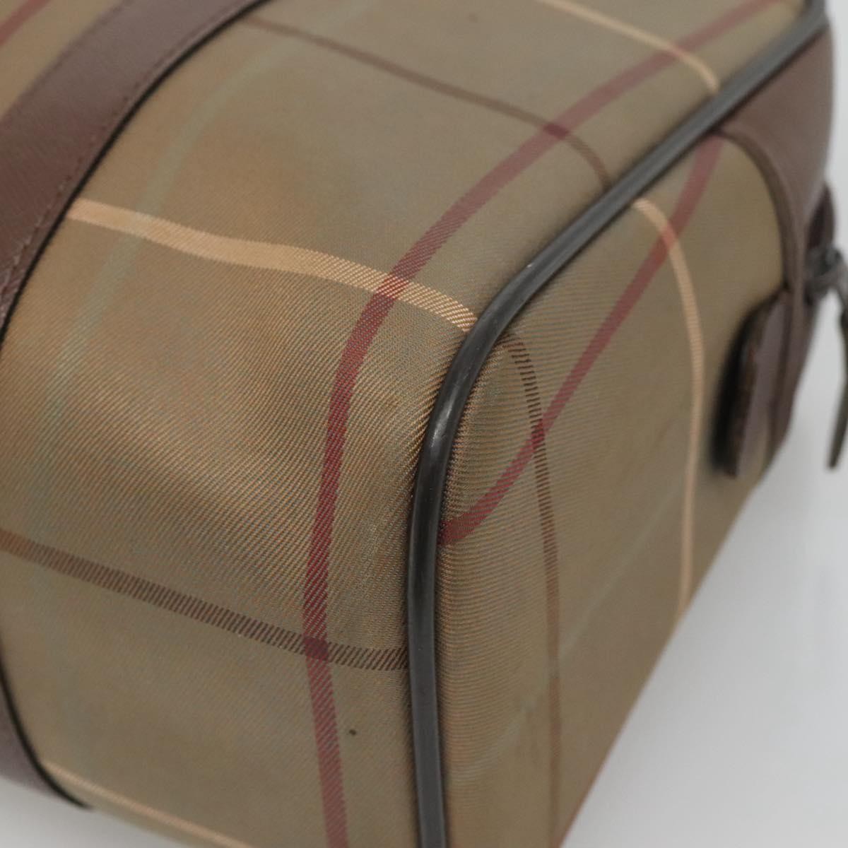 Burberry Nova Check Handbag Nova Check Canvas Beige Canvas Handbag (Pre-Owned)