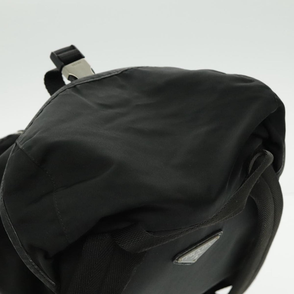 Prada Double Front Pocket Backpack Tessuto Black Nylon Backpack Bag (Pre-Owned)
