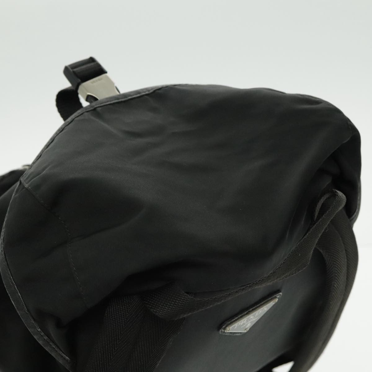 Prada Double Front Pocket Backpack Tessuto Black Nylon Backpack Bag (Pre-Owned)