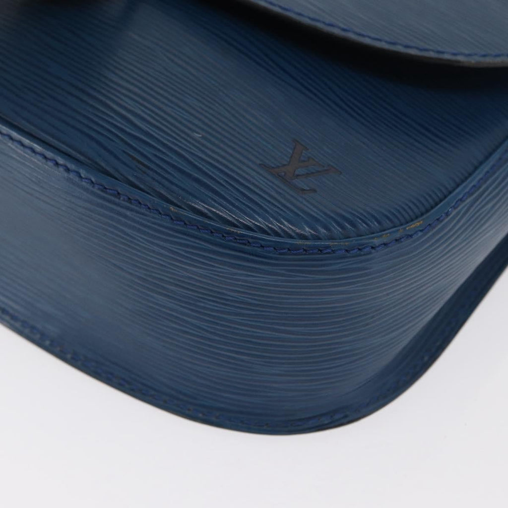 Louis Vuitton Saint Cloud Handbag Epi Leather Blue Leather Shoulder Bag Bag (Pre-Owned)