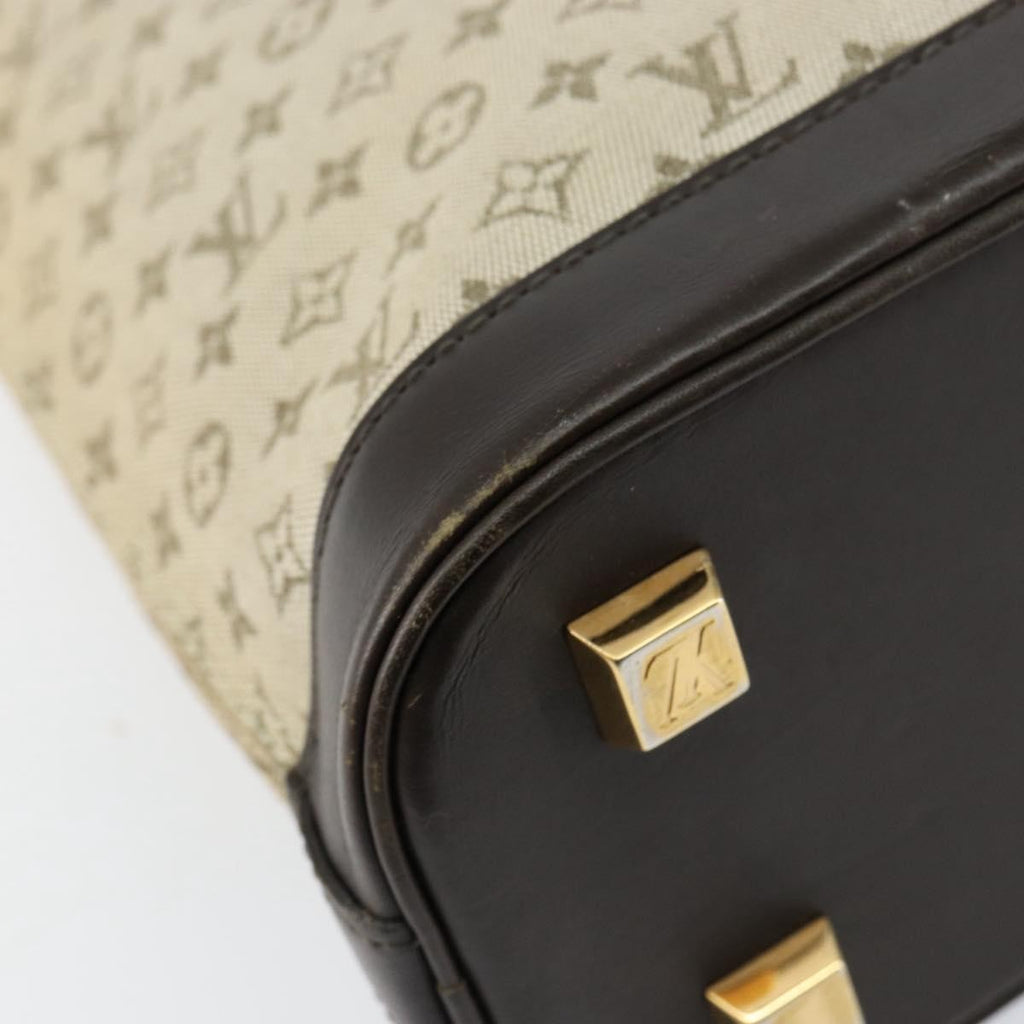 Louis Vuitton Alma Handbag Mini Lin Monogram Khaki Canvas Handbag (Pre-Owned)