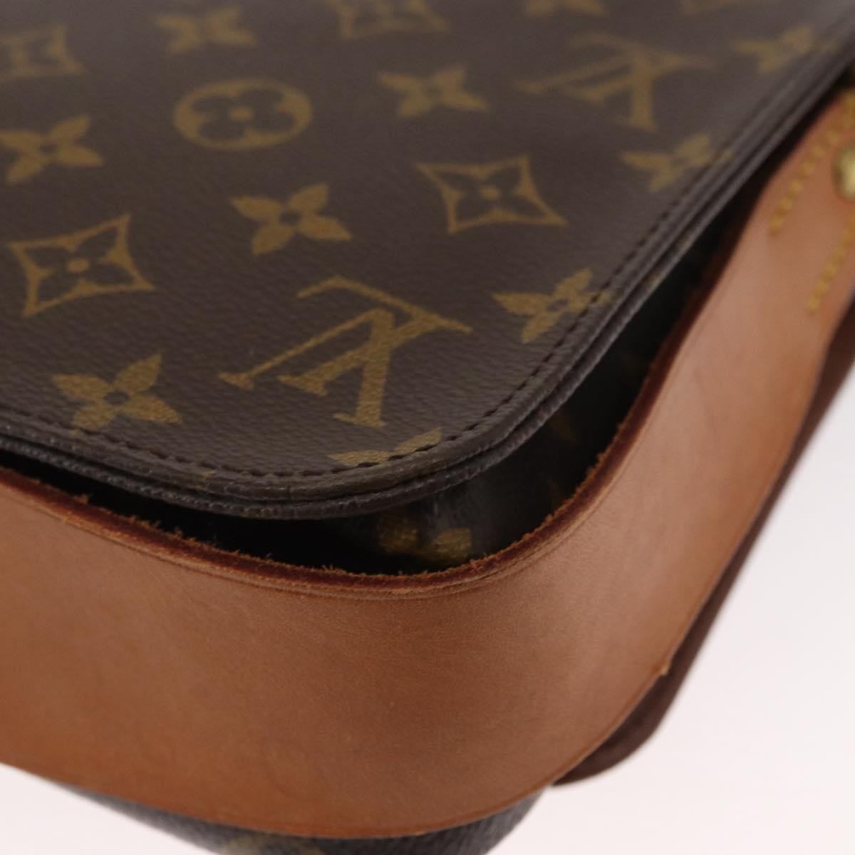 Louis Vuitton Cartouchiere Handbag Monogram Canvas Brown Canvas Shoulder Bag Bag (Pre-Owned)