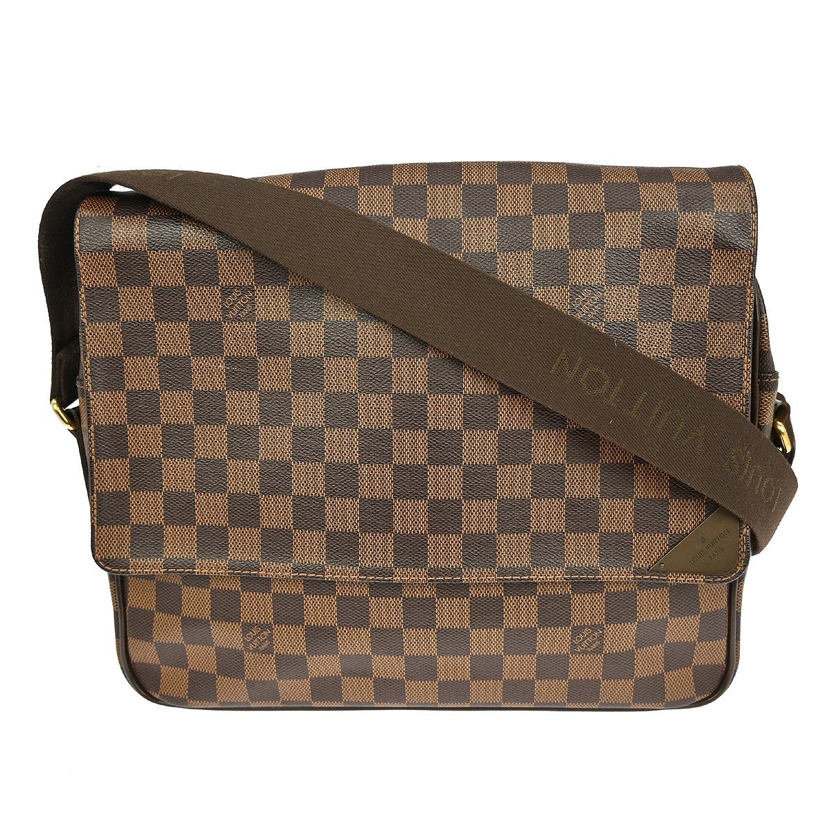 Louis Vuitton Shelton Messenger Bag Damier Brown Canvas Shoulder Bag Bag (Pre-Owned)