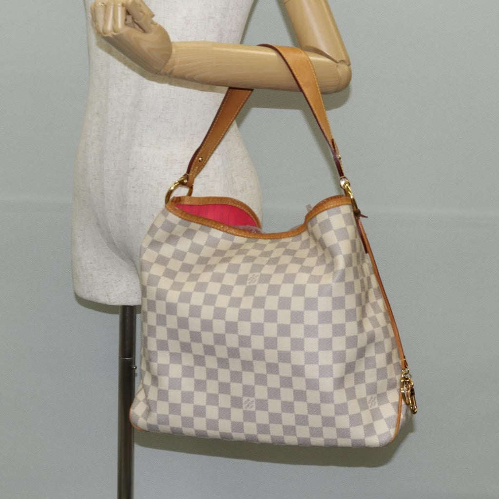 Louis Vuitton Delightful Nm Handbag Damier White Canvas Bag (Pre-Owned)