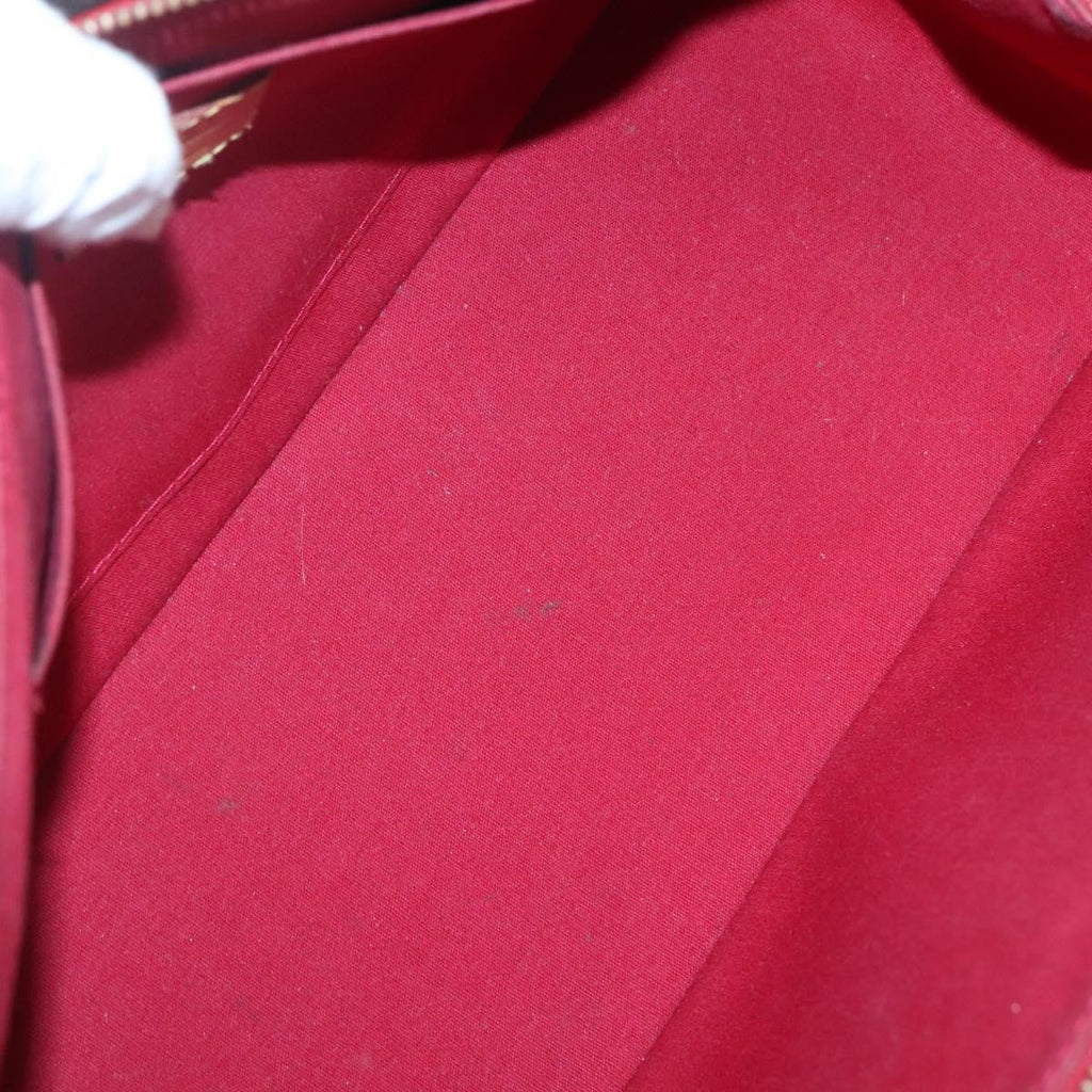 Louis Vuitton Rosewood Avenue Handbag Monogram Vernis Red Patent_Leather Handbag (Pre-Owned)