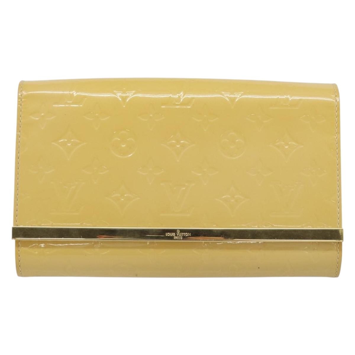 Louis Vuitton Ana Bag Monogram Vernis Yellow Patent_Leather Clutche & Pouche Bag (Pre-Owned)