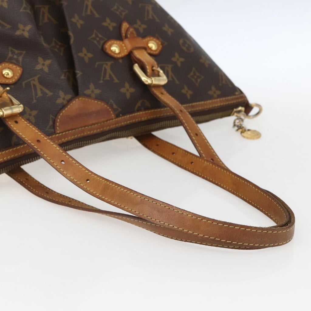 Louis Vuitton Palermo Handbag Monogram Canvas Brown Canvas Tote Bag Bag (Pre-Owned)