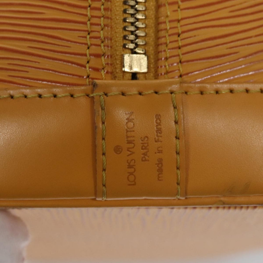 Louis Vuitton Alma Handbag Epi Leather Yellow Leather Handbag (Pre-Owned)