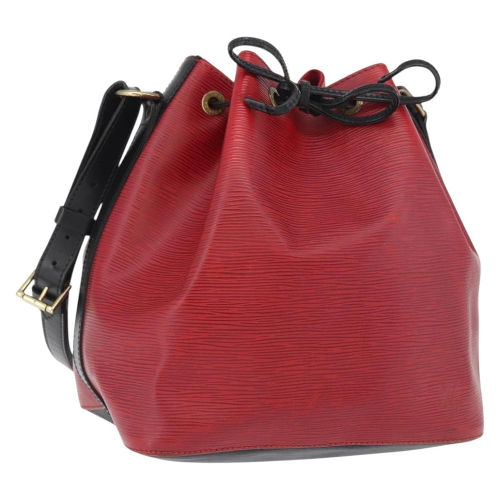 Louis Vuitton Petit Noe Handbag Epi Leather Red Leather Shoulder Bag Bag (Pre-Owned)