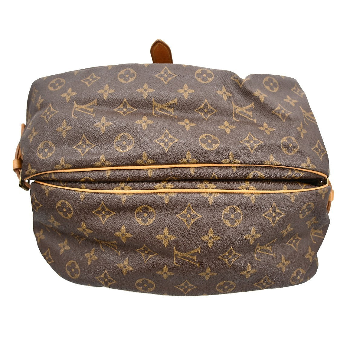 Louis Vuitton Saumur Handbag Monogram Canvas Brown Canvas Shoulder Bag Bag (Pre-Owned)