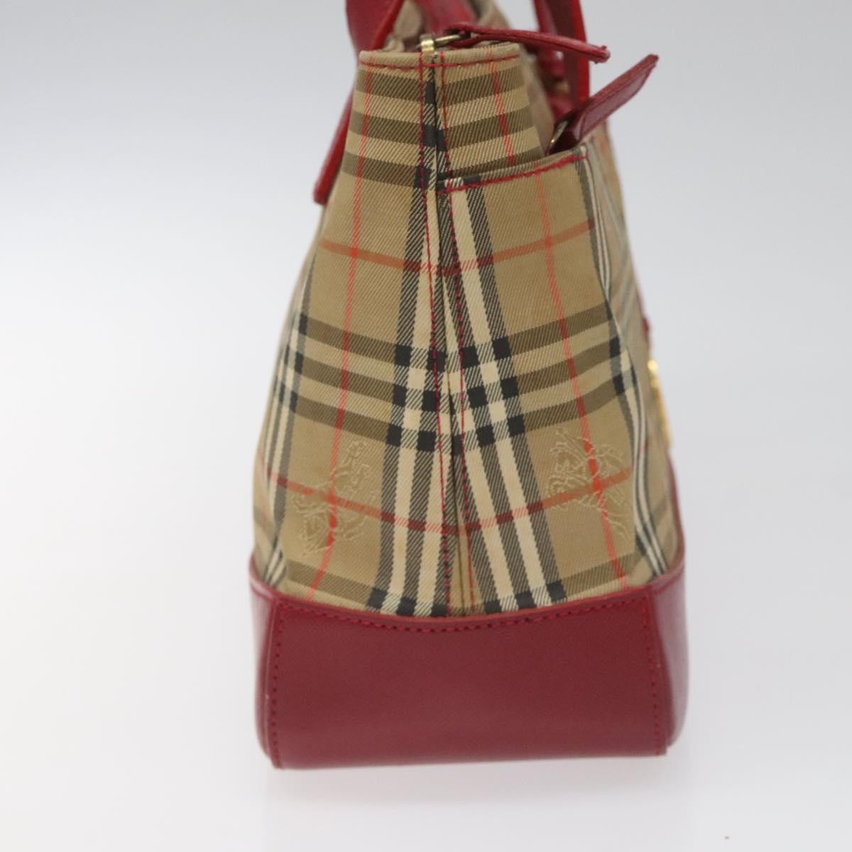 Burberry Nova Check Handbag Nova Check Canvas And Leather Beige Canvas Handbag (Pre-Owned)