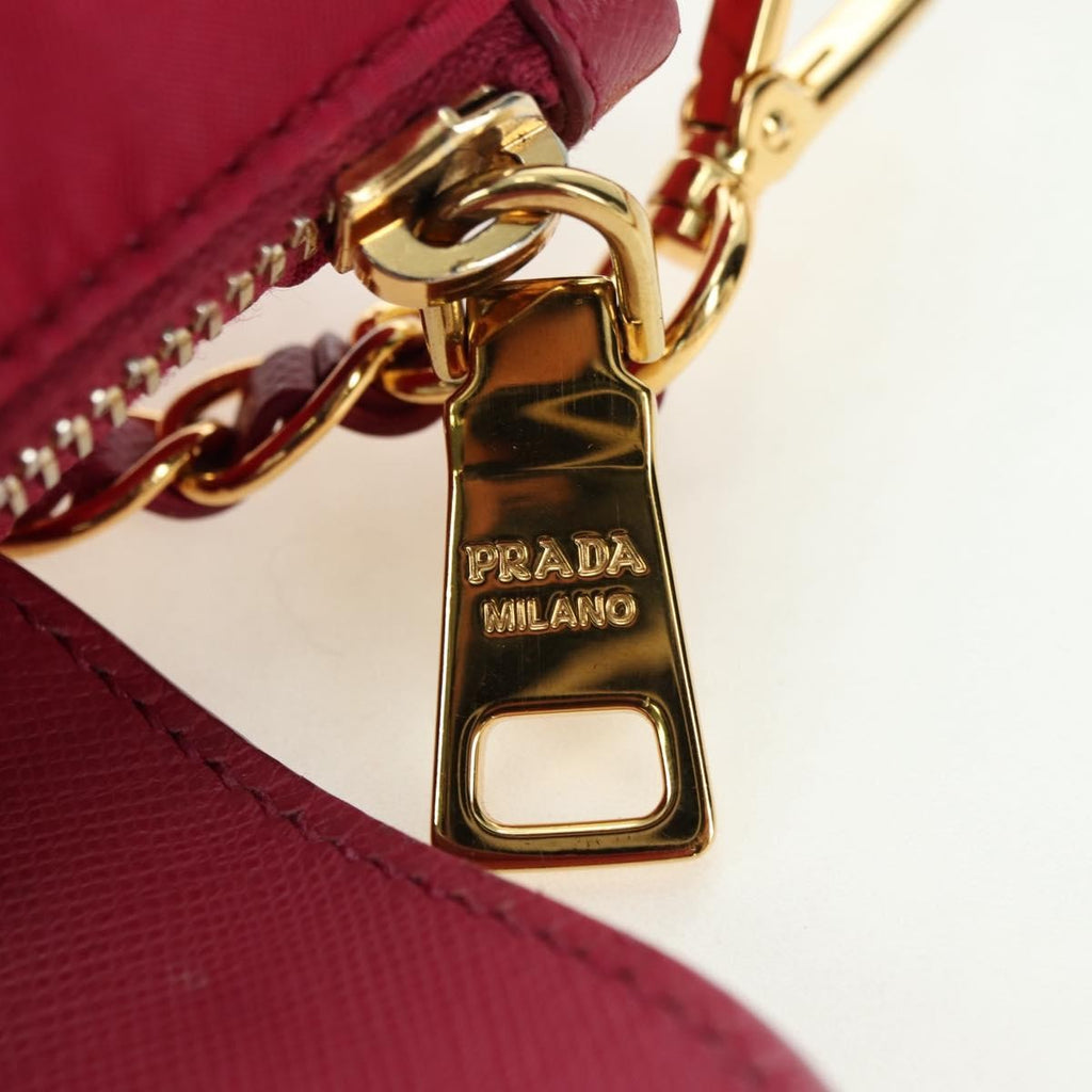 Prada Chain Crossbody Bag Tessuto And Saffiano Leather Pink Nylon Shoulder Bag Bag (Pre-Owned)