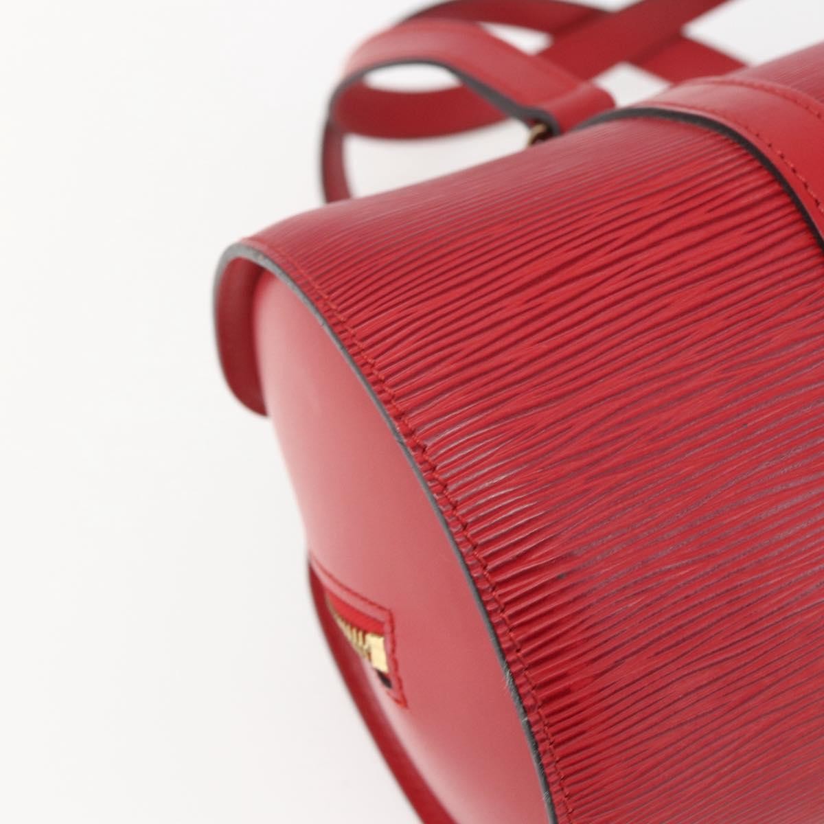 Louis Vuitton Soufflot Handbag Epi Leather Red Leather Shoulder Bag Bag (Pre-Owned)