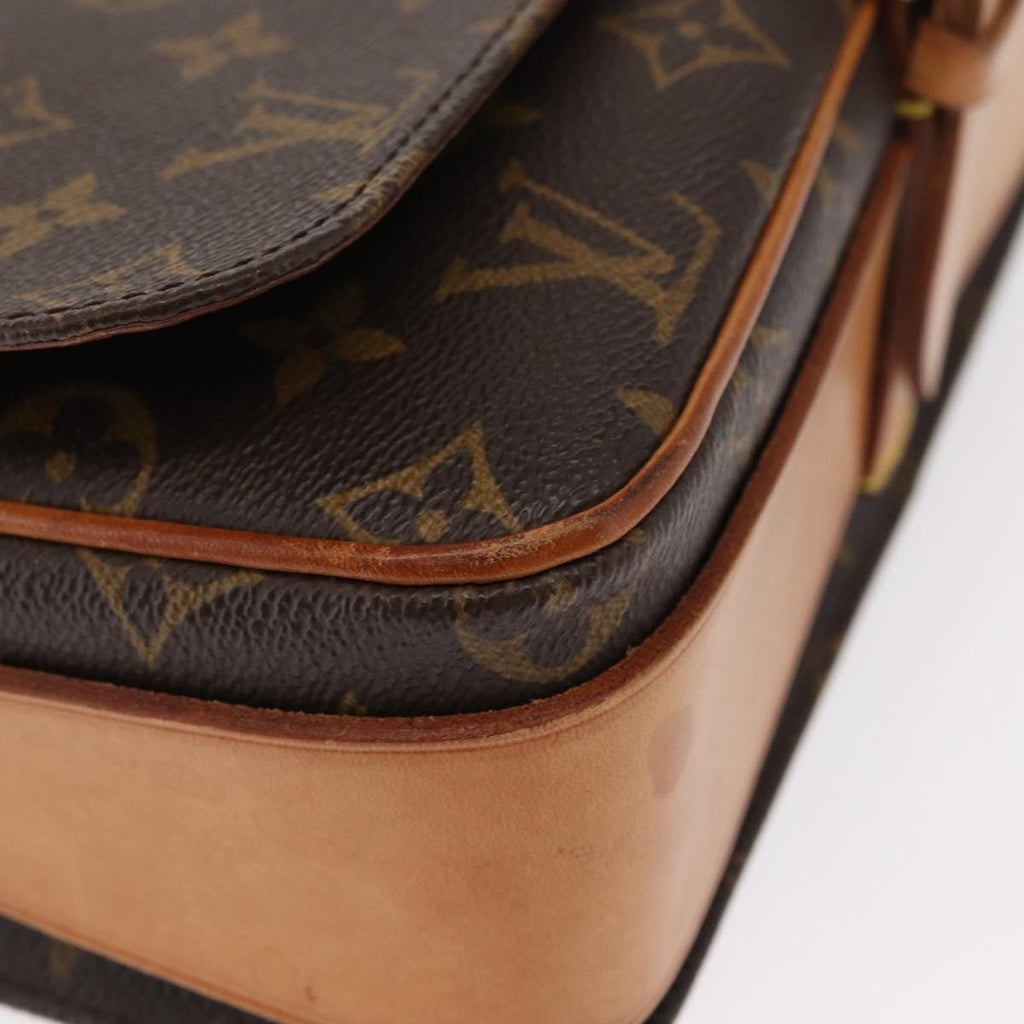 Louis Vuitton Cartouchiere Handbag Monogram Canvas Brown Canvas Shoulder Bag Bag (Pre-Owned)