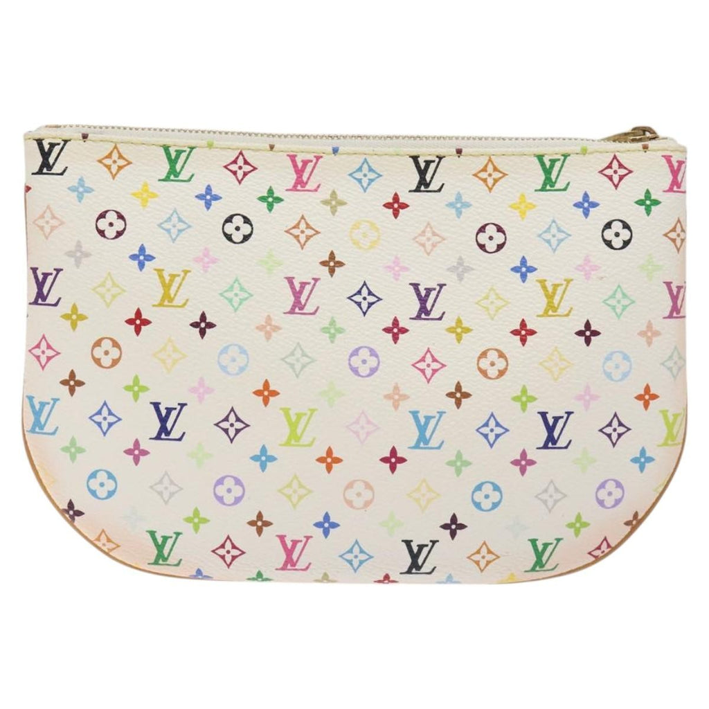 Louis Vuitton Pochette Gm Monogram Multicolor White Canvas Clutche & Pouche Bag (Pre-Owned)