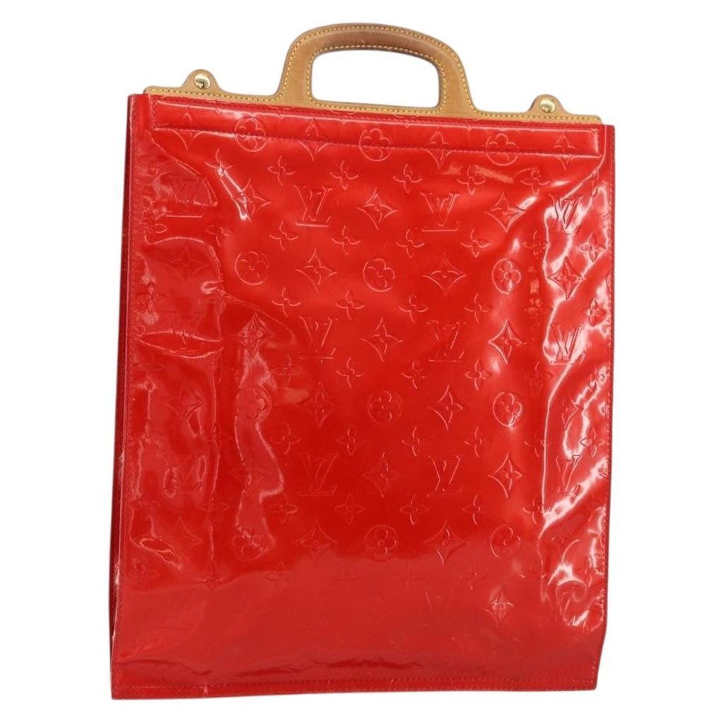Louis Vuitton Stanton Handbag Monogram Vernis Red Patent_Leather Tote Bag Bag (Pre-Owned)