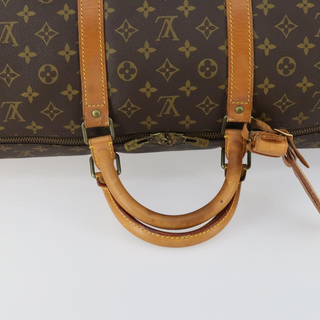 Louis Vuitton Keepall Bag Monogram Canvas Brown Canvas Travel Bag Bag (Pre-Owned)