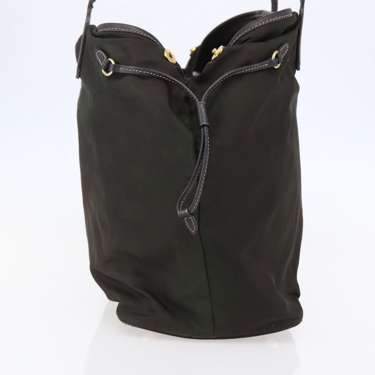 Prada Open Tote Tessuto Khaki Nylon Tote Bag Bag (Pre-Owned)