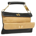 Chanel Chocolate Bar Cc Handbag Quilted Lambskin Beige Leather Handbag (Pre-Owned)