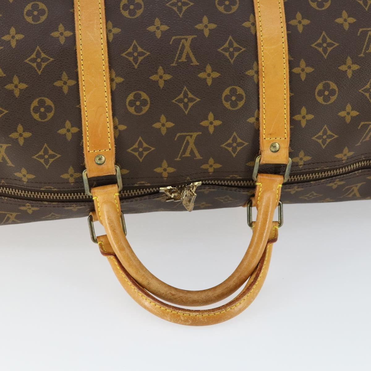Louis Vuitton Keepall Bag Monogram Canvas Brown Canvas Travel Bag Bag (Pre-Owned)