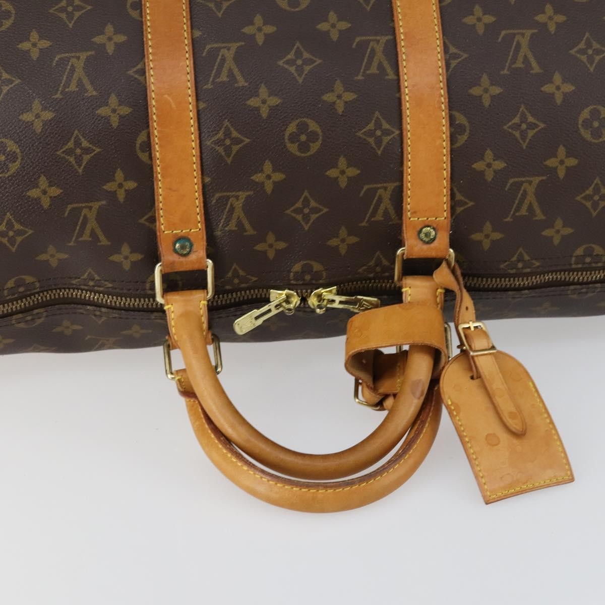Louis Vuitton Keepall Bag Monogram Canvas Brown Canvas Travel Bag Bag (Pre-Owned)