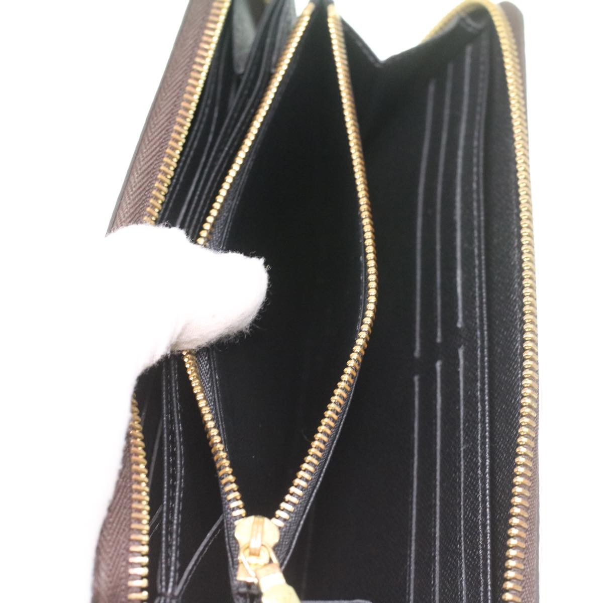 Louis Vuitton Zippy Wallet Nm Monogram Giant Reverse Brown Canvas Wallets Accessory (Pre-Owned)