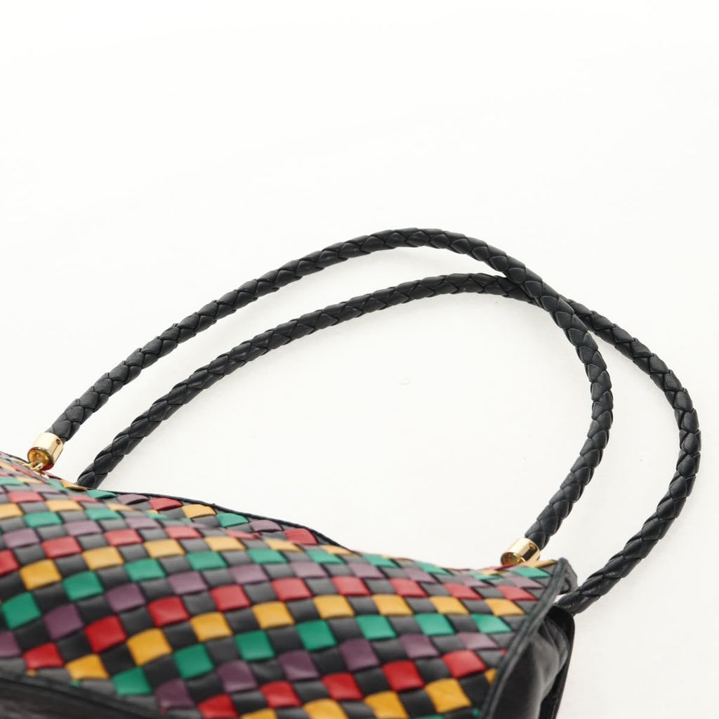Bottega Veneta Intrecciato Shoulder Bag Leather Multicolour Leather Shoulder Bag Bag (Pre-Owned)