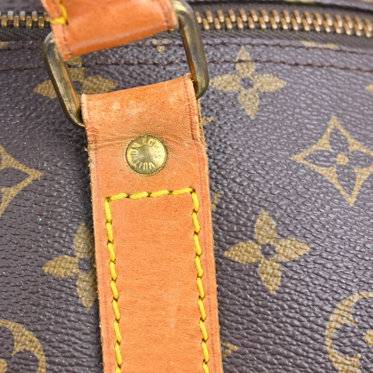 Louis Vuitton Keepall Bag Monogram Canvas Brown Canvas Travel Bag Bag (Pre-Owned)