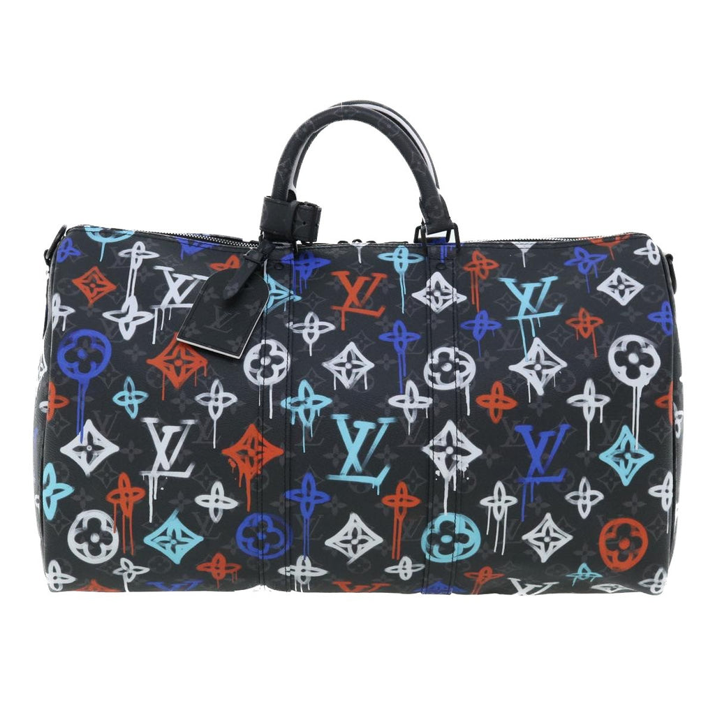 Louis Vuitton Keepall Bandouliere Bag Graffiti Monogram Eclipse Canvas Multicolour Canvas Bag (Pre-Owned)