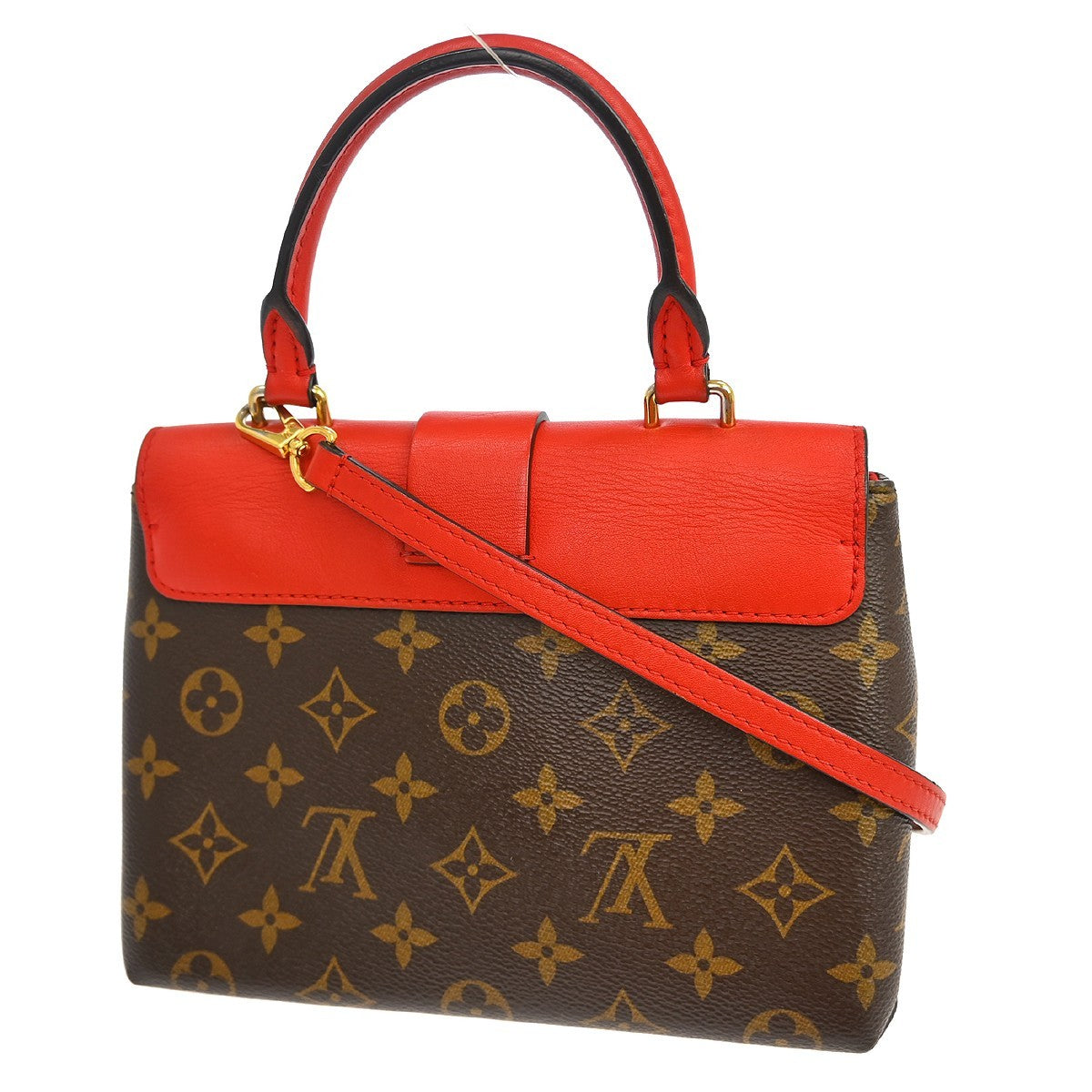 Louis Vuitton Locky Handbag Monogram Canvas With Leather Brown Canvas Handbag (Pre-Owned)