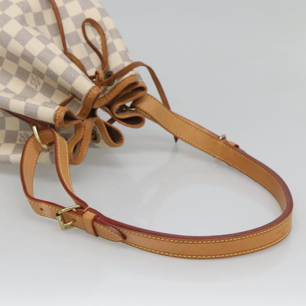Louis Vuitton Noe Handbag Damier White Canvas Shoulder Bag Bag (Pre-Owned)