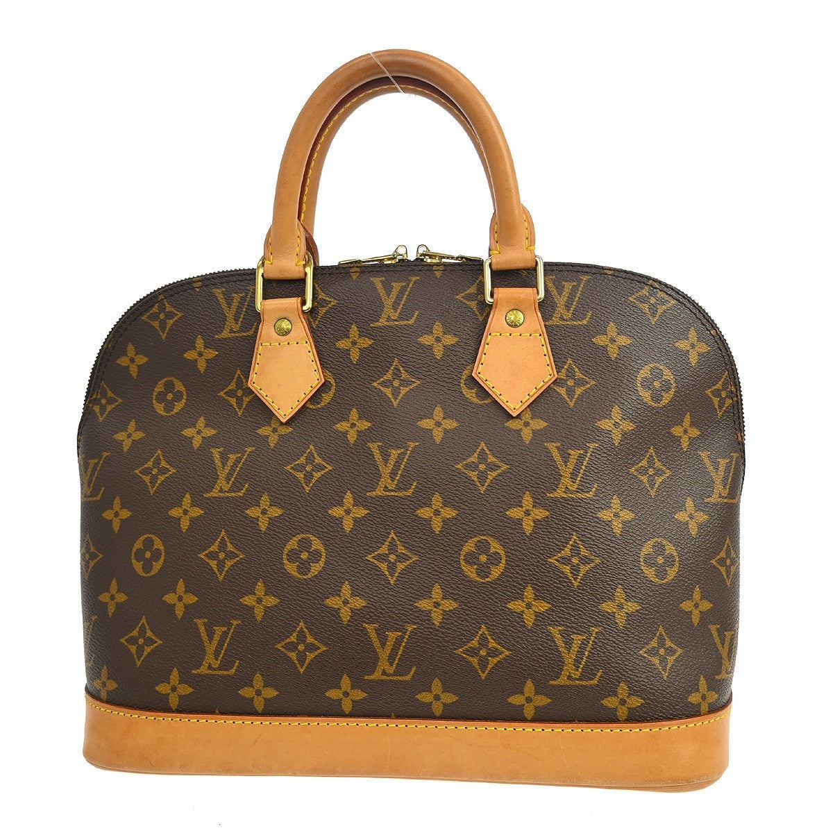 Louis Vuitton Alma Handbag Monogram Canvas Brown Canvas Handbag (Pre-Owned)