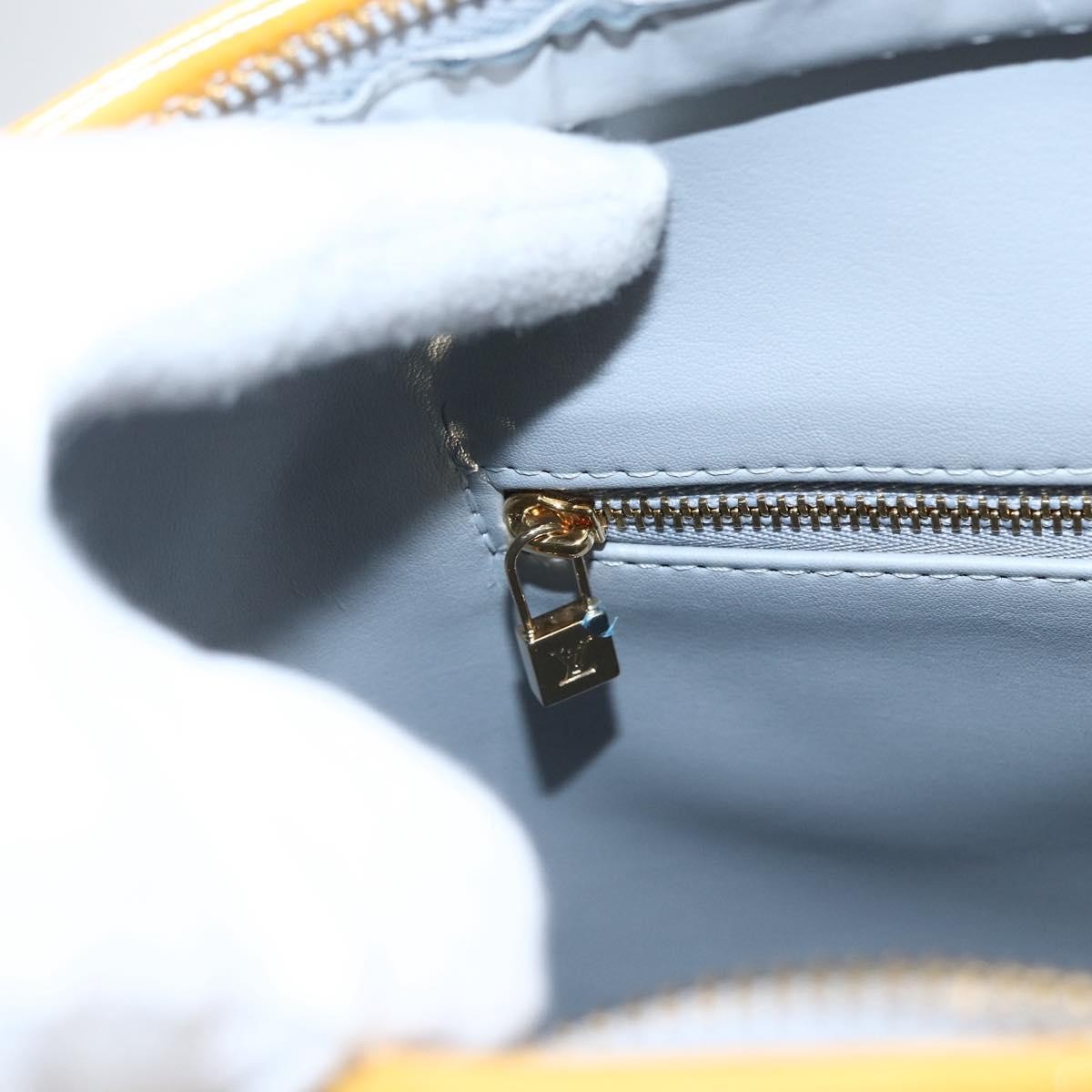 Louis Vuitton Houston Handbag Monogram Vernis Yellow Patent_Leather Tote Bag Bag (Pre-Owned)