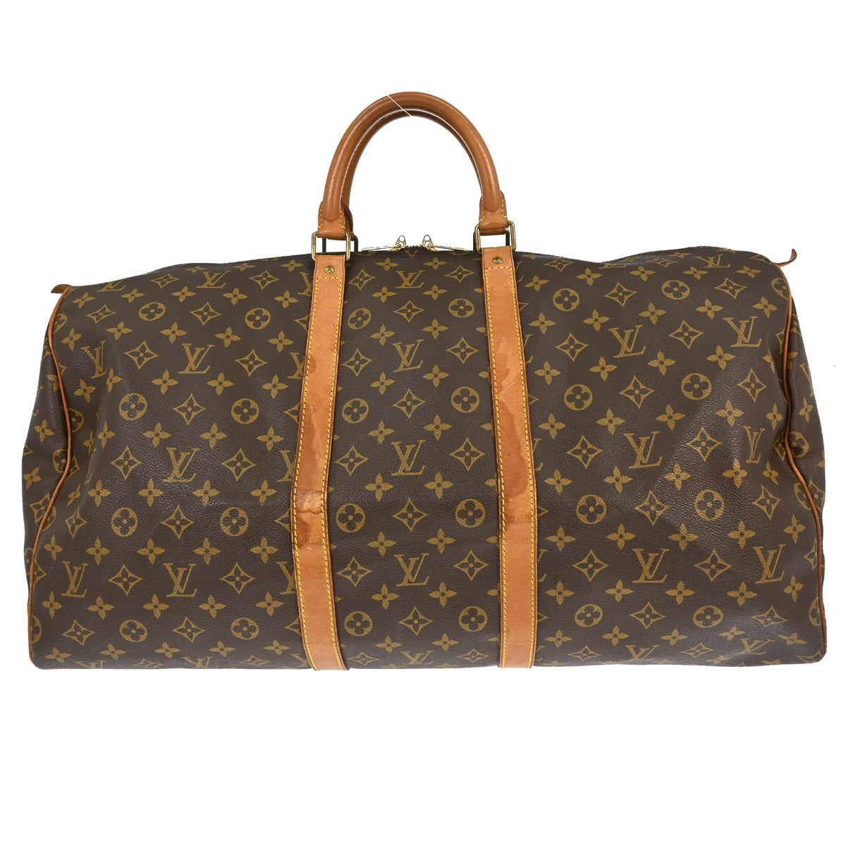 Louis Vuitton Keepall Bag Monogram Canvas Brown Canvas Travel Bag Bag (Pre-Owned)