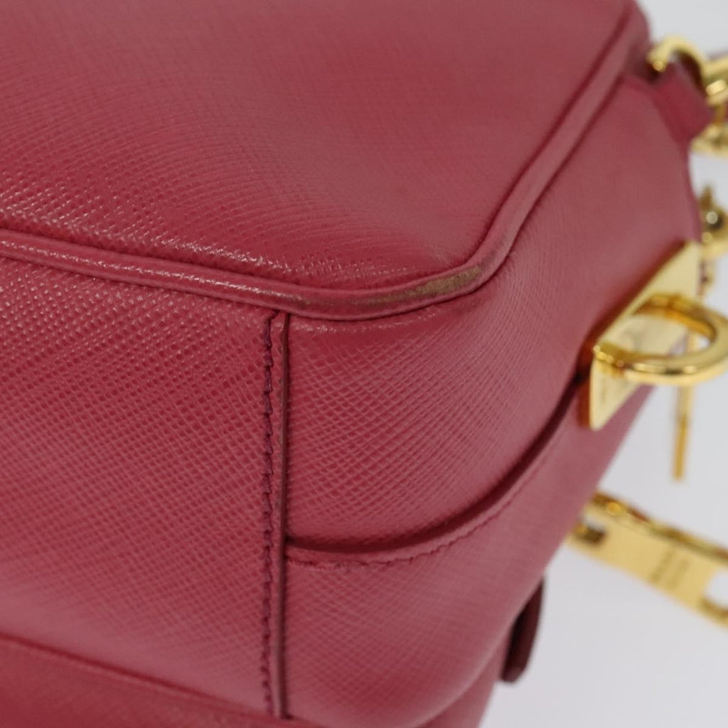 Prada Front Pocket Crossbody Bag Saffiano Leather Pink Leather Shoulder Bag Bag (Pre-Owned)