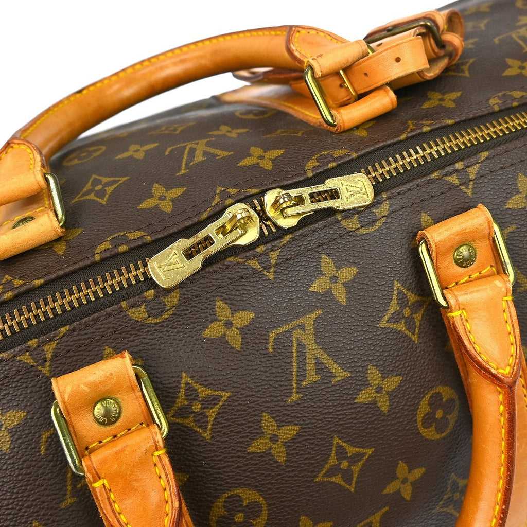 Louis Vuitton Keepall Bandouliere Bag Monogram Canvas Brown Canvas Travel Bag Bag (Pre-Owned)